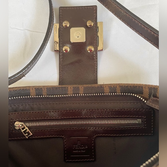 FENDI Zucca Shoulder Bag Cross Body Bag Canvas Leather - Picture 5 of 7